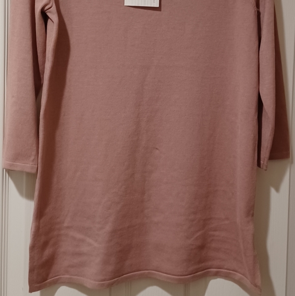 CABLE & GAUGE RAYON PINK MAUVE TOP RHINESTONES ACC - Picture 2 of 10